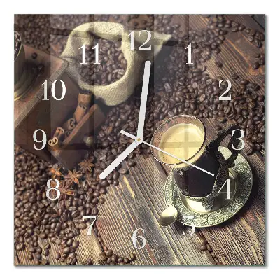 Relógio quadrado Café