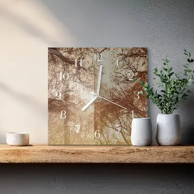 Relógio decoração copas de árvores
