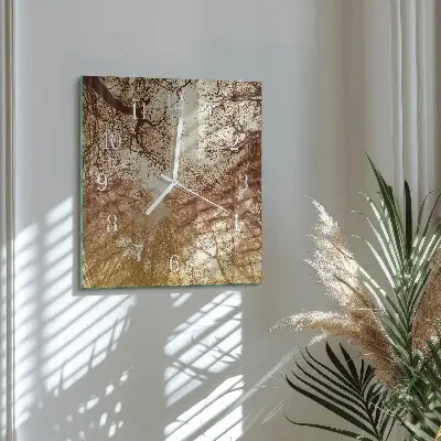 Relógio decoração copas de árvores