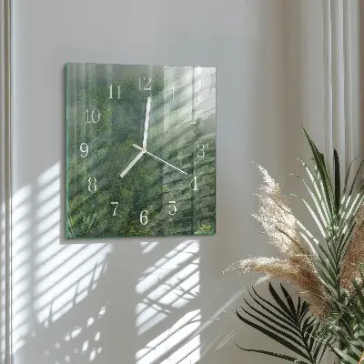 Relógio quadrado Floresta enevoada