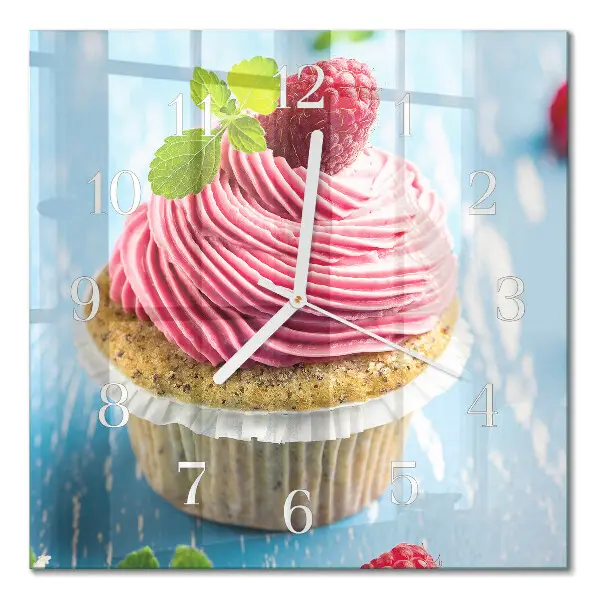 Relógio decoração Muffin de framboesa