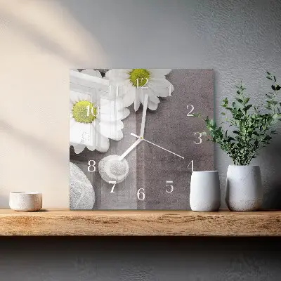 Relógio decoração Flores e pedras