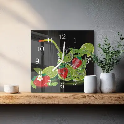 Relógio decoração Morango e limão