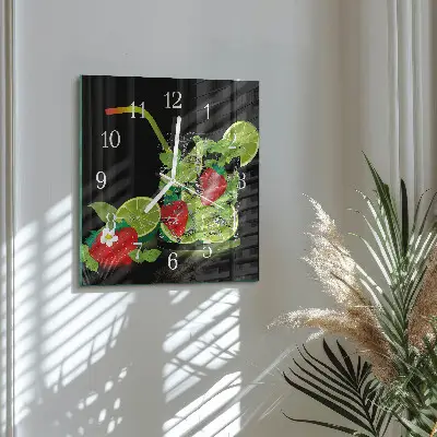 Relógio decoração Morango e limão
