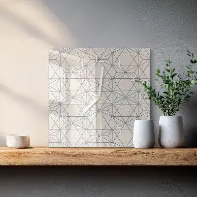Relógio quadrado Padrão geométrico