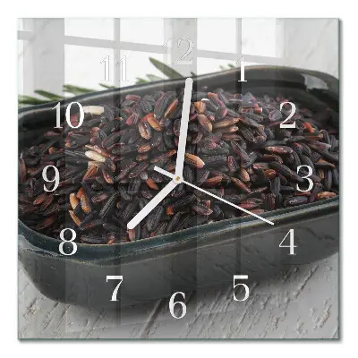 Relógio decoração Arroz preto