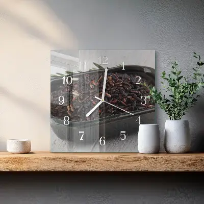 Relógio decoração Arroz preto