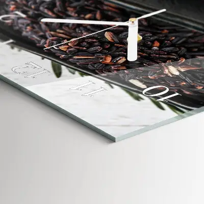 Relógio decoração Arroz preto