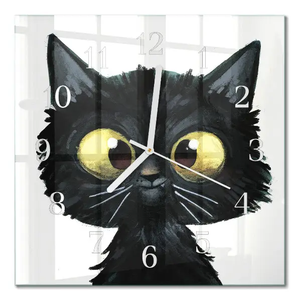 Relógio decoração Gato preto