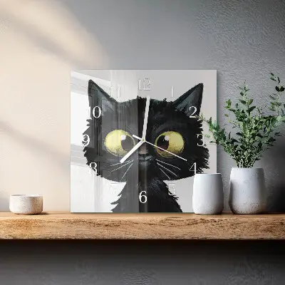 Relógio decoração Gato preto
