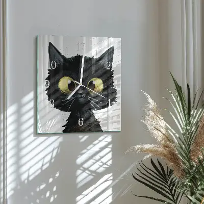 Relógio decoração Gato preto