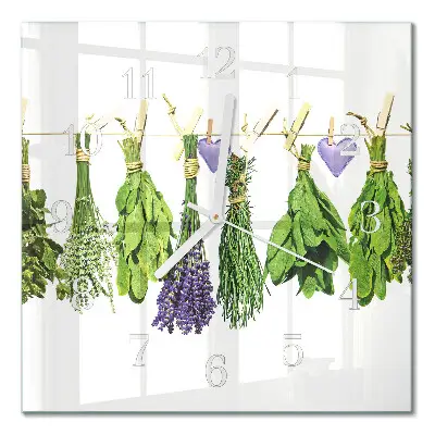 Relógio decoração Ervas