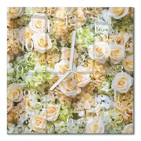 Relógio decoração Flores elegantes