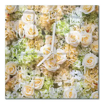 Relógio decoração Flores elegantes