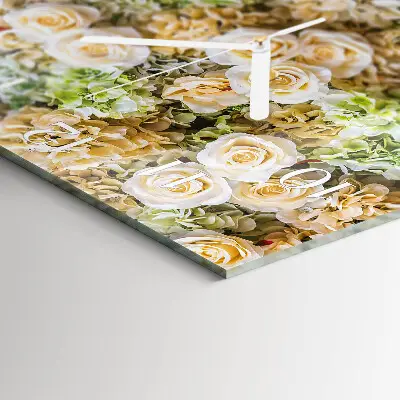 Relógio decoração Flores elegantes