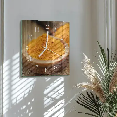 Relógio decoração Cúrcuma