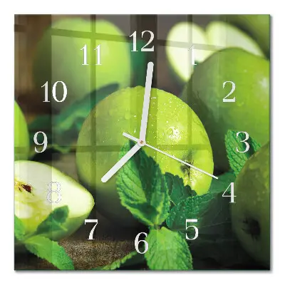 Relógio decoração Maçãs verdes