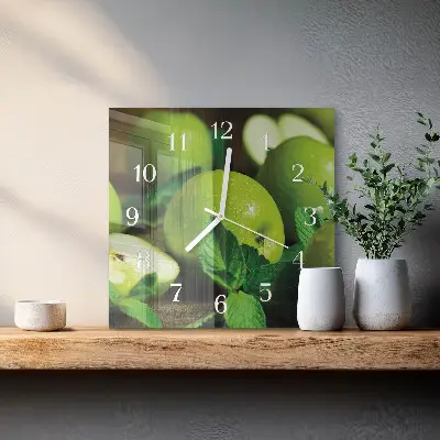 Relógio decoração Maçãs verdes