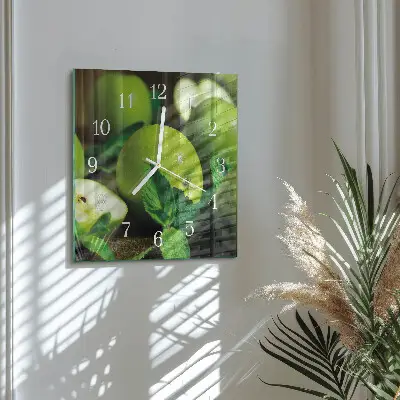 Relógio decoração Maçãs verdes
