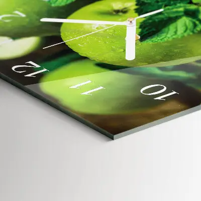 Relógio decoração Maçãs verdes