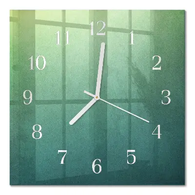 Relógio quadrado Gradiente verde
