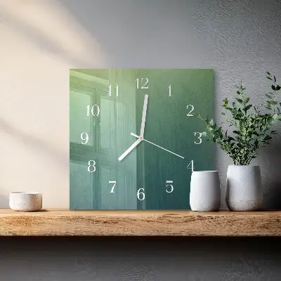 Relógio quadrado Gradiente verde