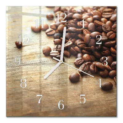 Relógio quadrado Grãos de café