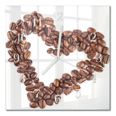 Relógio quadrado Grãos de café