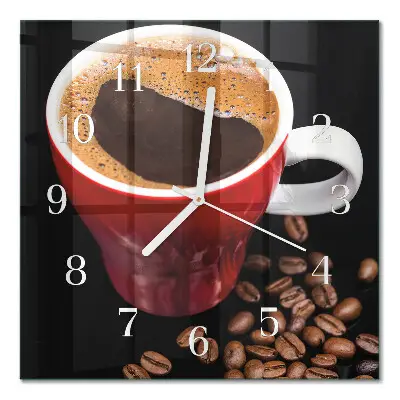 Relógio decoração Uma xícara de café