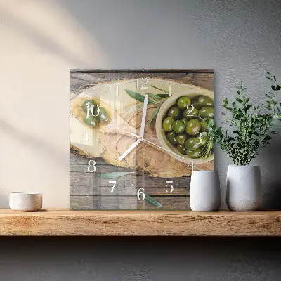 Relógio decoração Madeira de oliveira