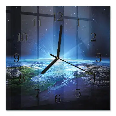 Relógio quadrado Universo da Terra