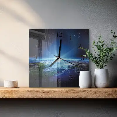 Relógio quadrado Universo da Terra