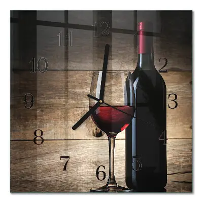 Relógio de vidro Vinho