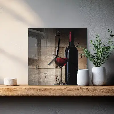Relógio de vidro Vinho