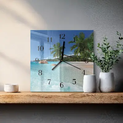 Relógio quadrado Praia