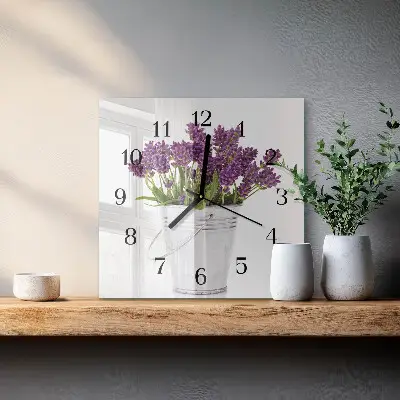Relógio de parede quadrado Lavanda
