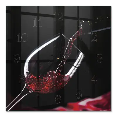 Relógio de vidro Vinho