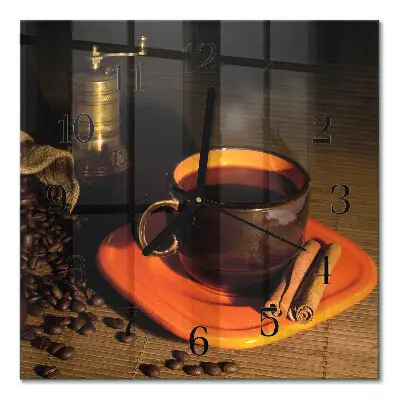 Relógio de parede quadrado Café
