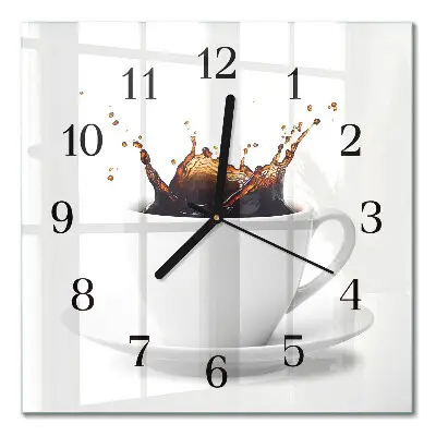 Relógio de parede quadrado Café