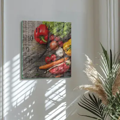 Relógio de parede quadrado Vegetais