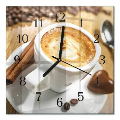 Relógio de vidro Café