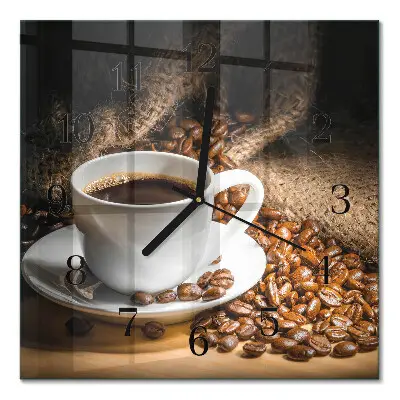 Relógio quadrado Café