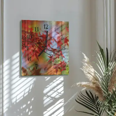 Relógio quadrado Folhas de bordo