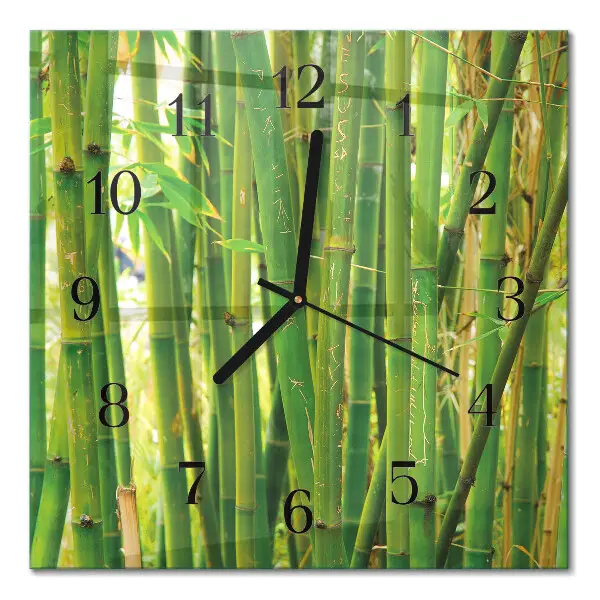 Relógio de vidro Bambu