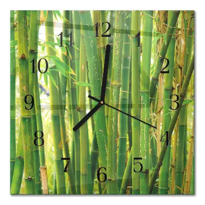 Relógio de vidro Bambu