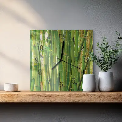 Relógio de vidro Bambu