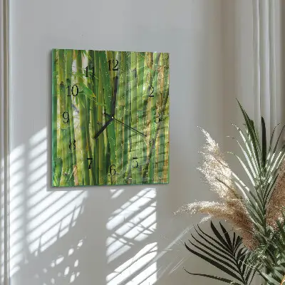 Relógio de vidro Bambu