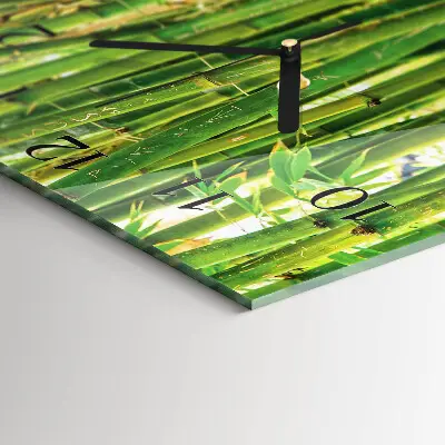 Relógio de vidro Bambu