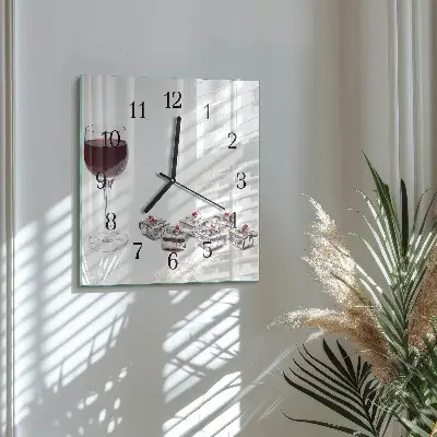 Relógio de parede Um copo de vinho