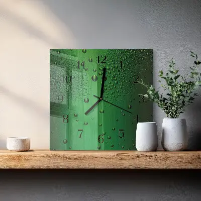 Relógio de vidro Gotas de água